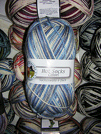 Hot Socks Colori 150 - hellblau grau weiss, Gründl