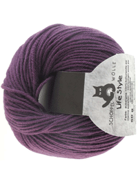 Life Style Wolle - aubergine  - Farbe 3185