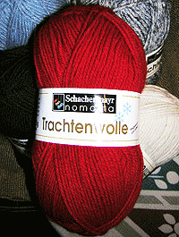Trachtenwolle - rot - Farbe 00030