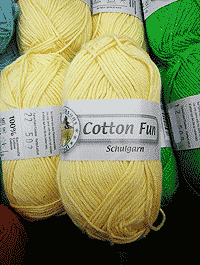 Cotton Fun Schulgarn - Hellgelb - Farbe 22