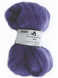 Filzwolle Kammzug Uni - Sturmblau - Farbe 4191