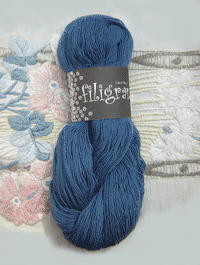 Filigran Lace Uni - herrenblau - Farbe 2509