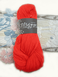 Filigran Lace Uni - belgischrot, Atelier Zitron