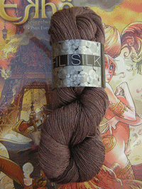 Filisilk Lace Uni - braun violett hell, Atelier Zitron