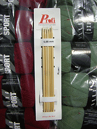 Nadelspiel Profi - Bambus 5,0 - Länge: 20 cm