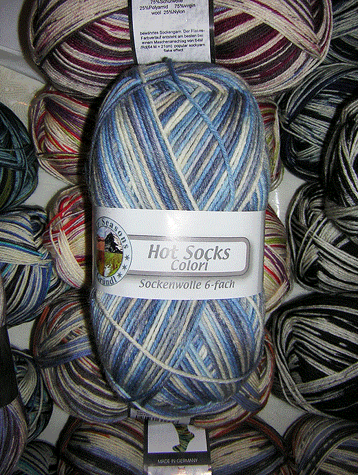 Hot Socks Colori 150 - hellblau grau weiss - Farbe 309