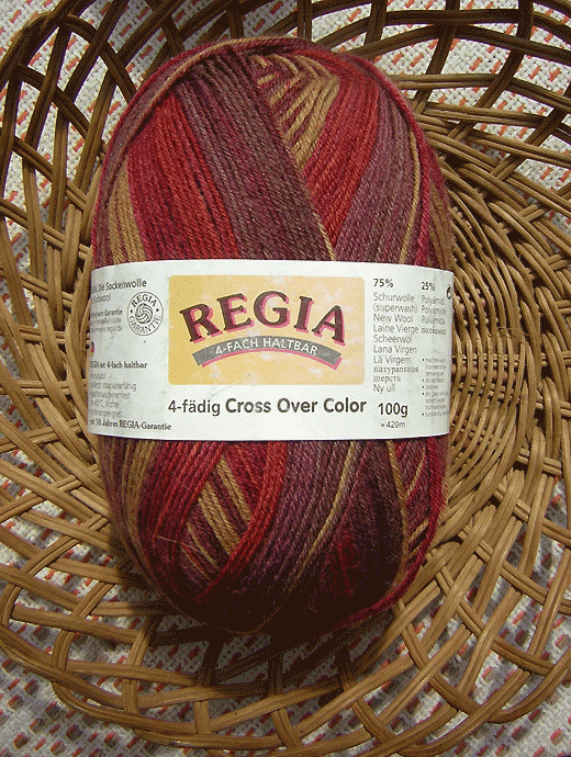 Cross Over Color - weinrot, henna gelb - Farbe 04541