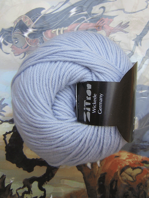 Life Style Wolle - grau blau weiss pastel - Farbe 12