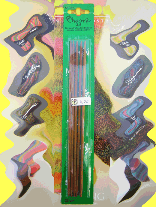 Strumpfstricknadeln - Bambus 3,5 - Lnge: 20 cm